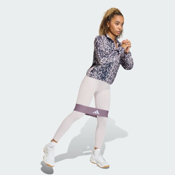 Purple Workout Essentials Leopard Woven Jacket