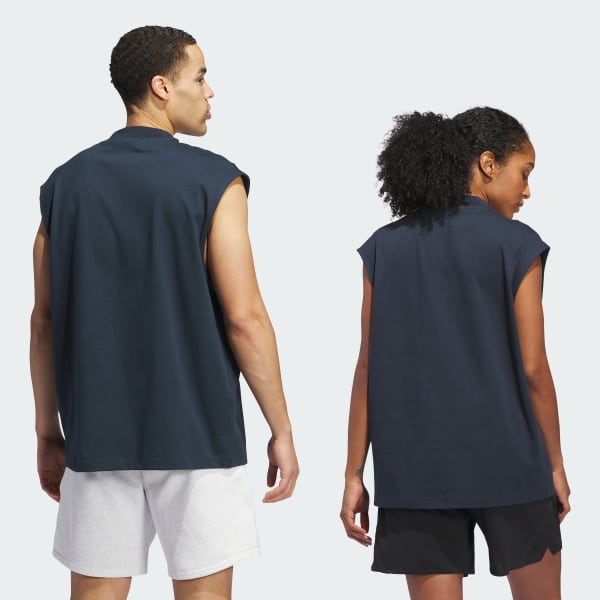 Azul Camiseta sin Mangas adidas Basketball (Unisex)