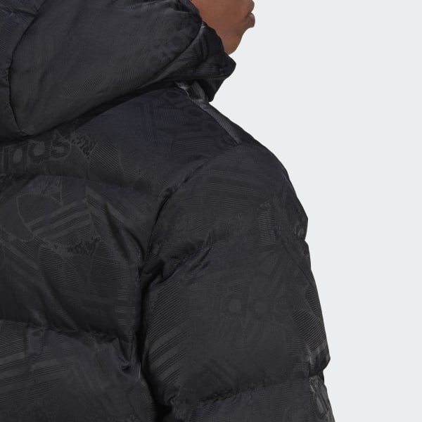 Czerń adidas Rekive Down Regen Hooded Puffer Jacket NQ364