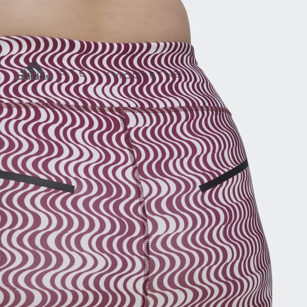 Bialy adidas by Stella McCartney TruePurpose Printed Training Leggings