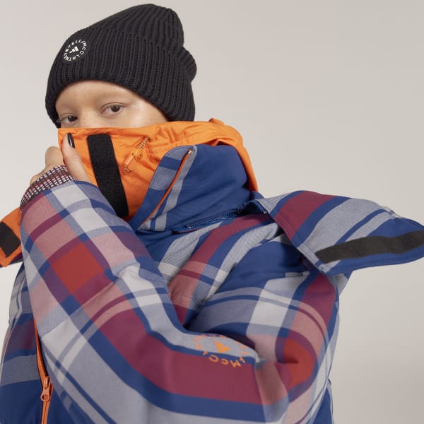 Blue adidas by Stella McCartney Mid Length Padded Winter Jacket