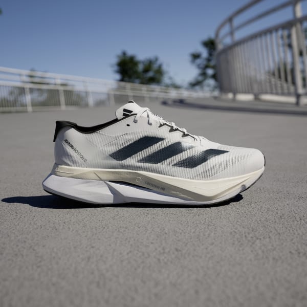 White Adizero Boston 12 Shoes