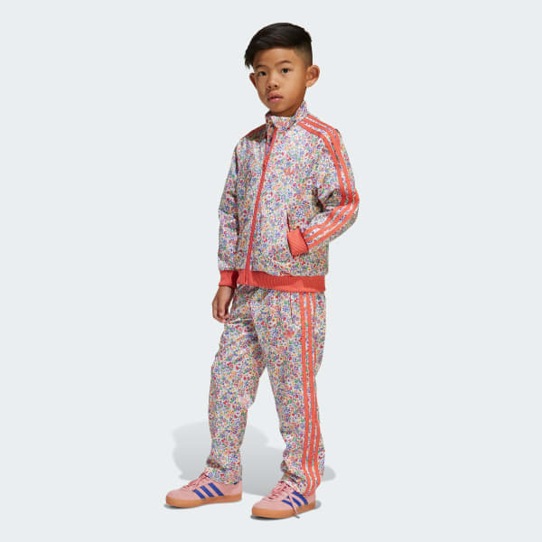 Hvid adidas Originals x Liberty London Firebird Kids træningsdragt