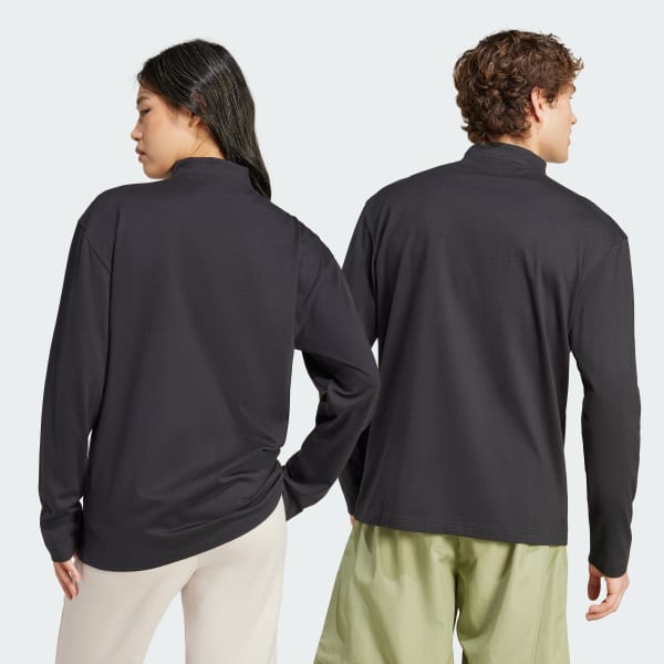 adidas adiClub Long Sleeve Zip Jersey - Black | Free Shipping with adiClub  | adidas US
