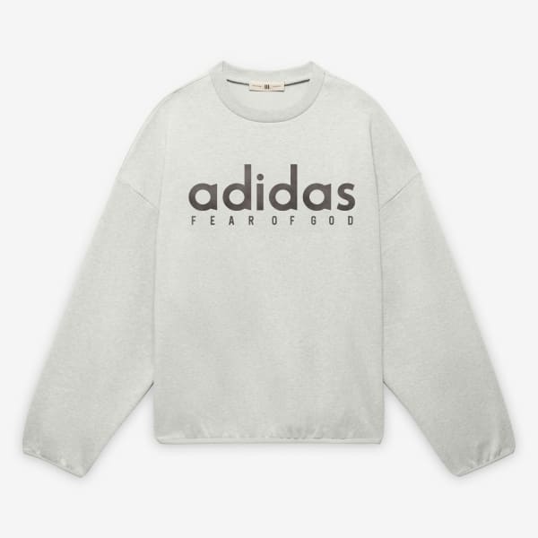 Grey FEAR OF GOD ATHLETICS COTTON FLEECE CREWNECK