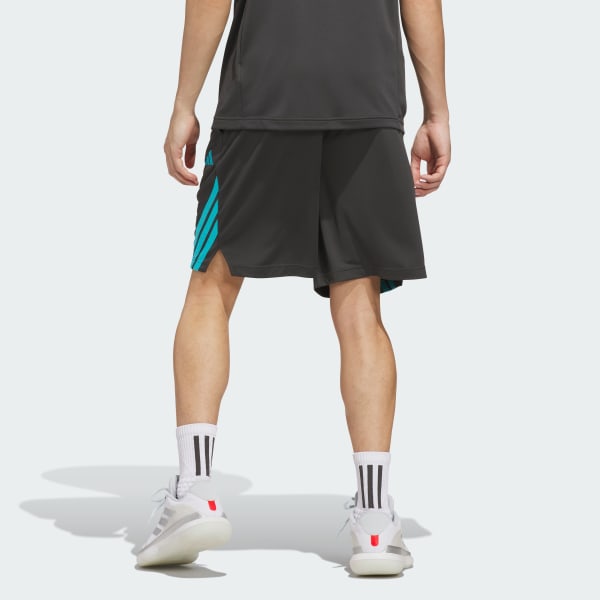 Gris Shorts de básquet Legends con 3 franjas