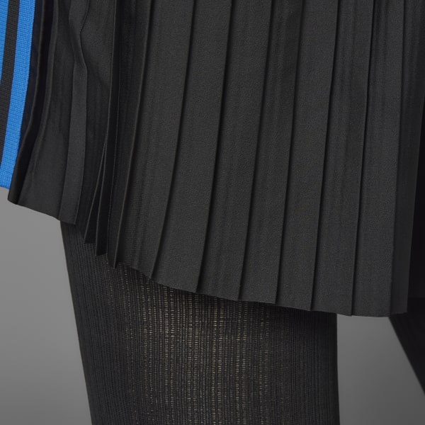 Black Blue Version Pleated Shorts LE419