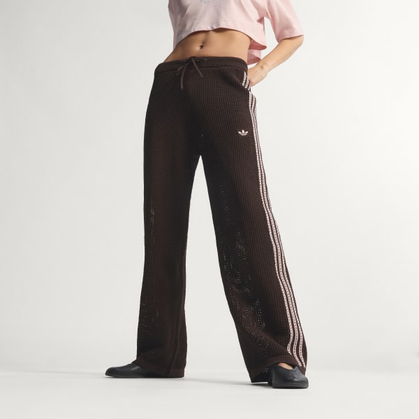 Marrone TRACK PANTS KNITTED CROCHET FIREBIRD