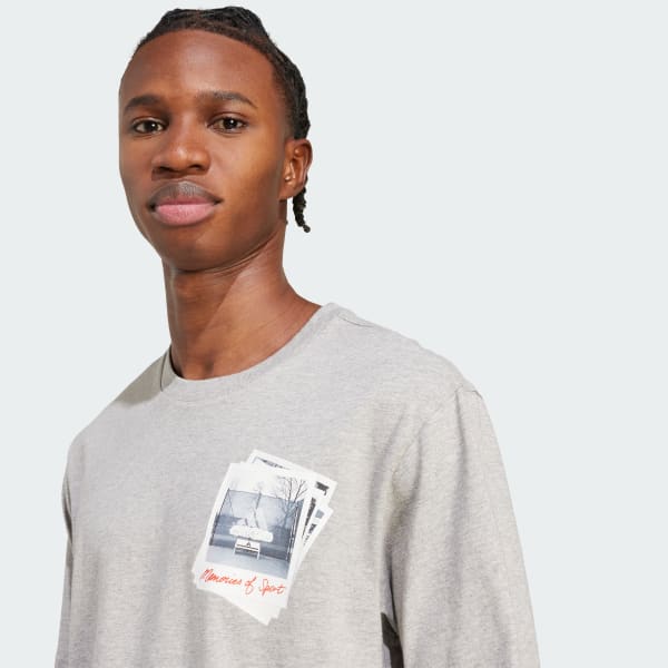 adidas Memories Of Sport Graphic Tee - Grey | Free Shipping with