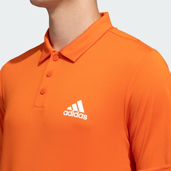 Orange adidas golf shirt store
