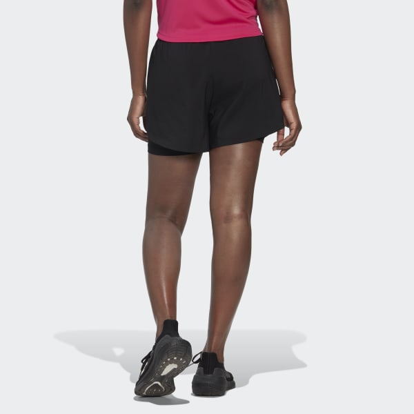สีดำ กางเกงขาสั้นดีไซน์ทูอินวันสไตล์มินิมอล AEROREADY Made for Training