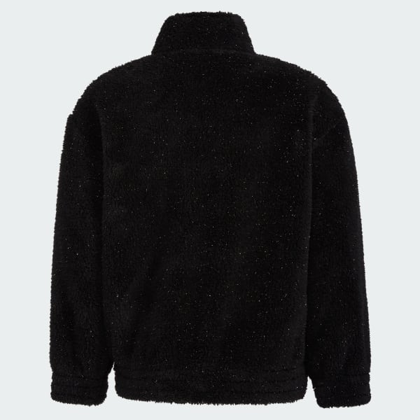 Long Sleeve Mock Neck Furry Lurex Pullover