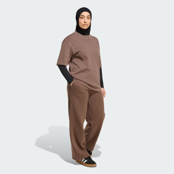 Brun Essentials Wide Leg Fleece Bukser