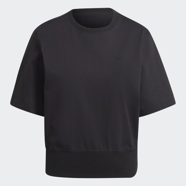 cierna Tričko Adicolor Oversize RM025