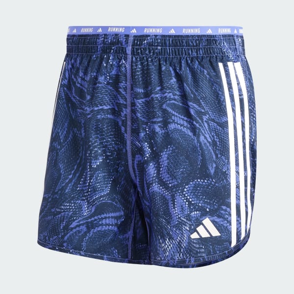 Blue Own the Run Excite Allover Print AEROREADY Shorts
