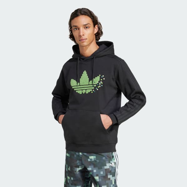 Felpa con cappuccio adidas Originals x Minecraft Graphic Nero