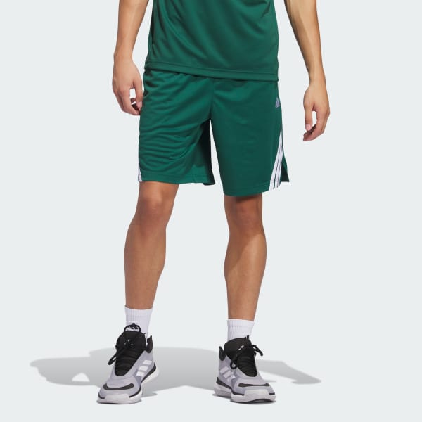 Green Legends 3-Stripes Basketball Shorts