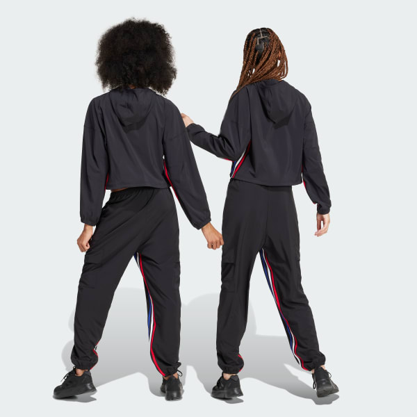 Black Express All Gender Breaking Cargo Tracksuit Bottoms
