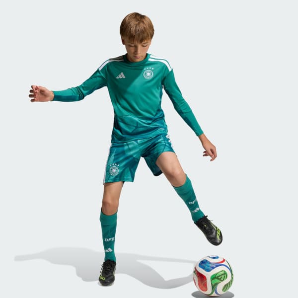 Green Germany 26 Home Goalkeeper Kids Long Sleeve Jersey