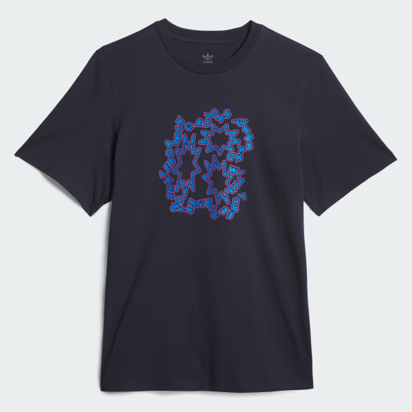 Azul Camiseta Skateboarding 3 Estrellas
