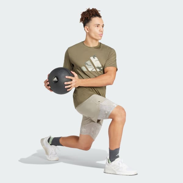 adidas Training 2-in-1 shorts in navy cd2236