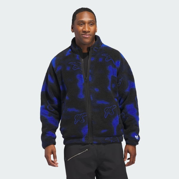 adidas Shmoofoil Fleece Jacket Blue adidas UK