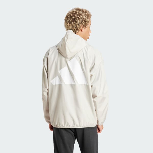 Beige 에센셜 빅 로고 우븐 윈드브레이커