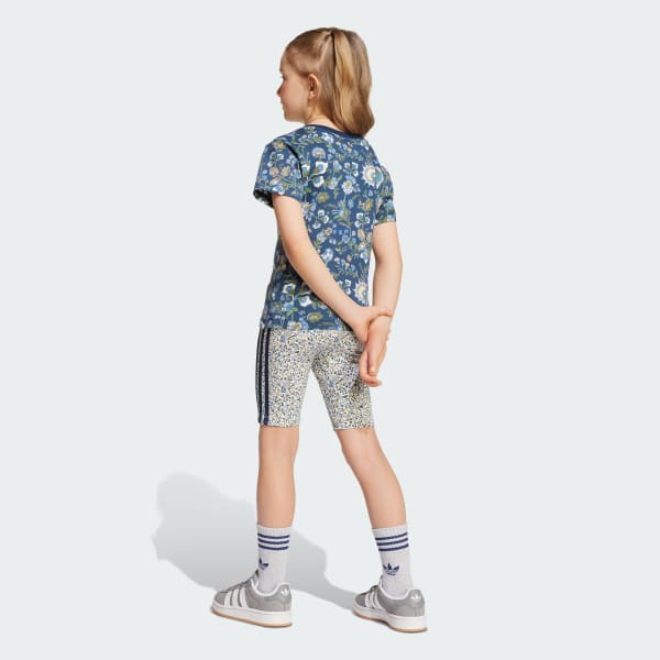 Bleu Ensemble t-shirt court adidas Originals x Liberty London Enfants