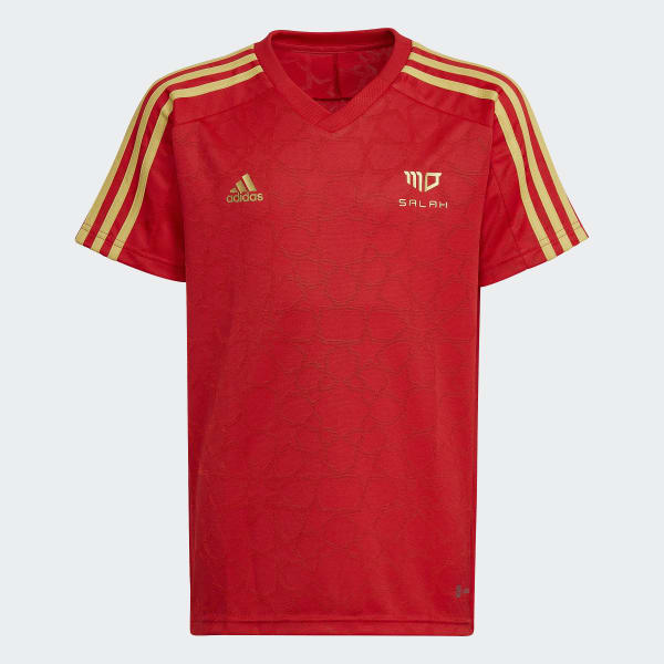 Red Mo Salah 3-Stripes Jersey BY286