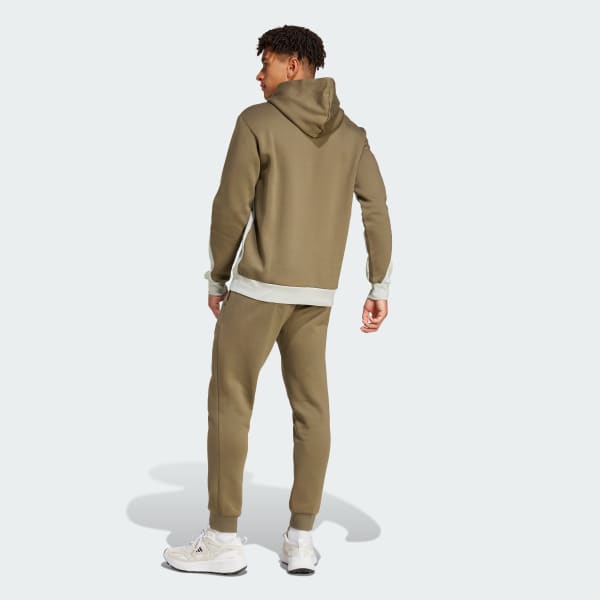 adidas Sportswear Fleece Colorblock Hooded Tracksuit Green adidas UK
