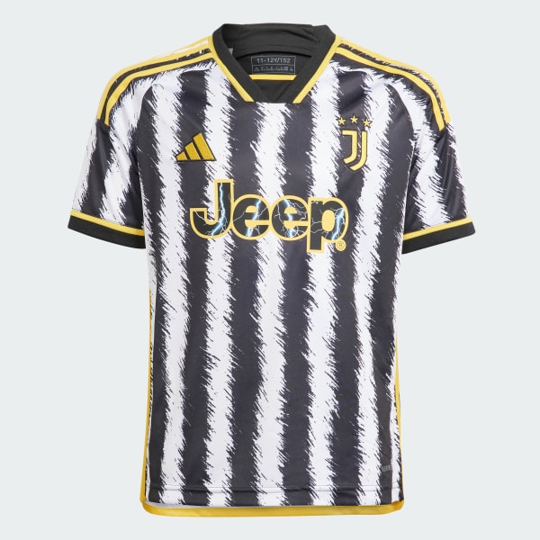 Czerń Koszulka Juventus 23/24 Home Kids