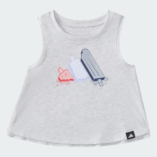 adidas Two-Piece Waist Heather Tank & 3-Stripes Skort Set