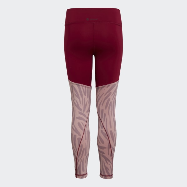 Red Optime AEROREADY Training Stretch Graphic Tights