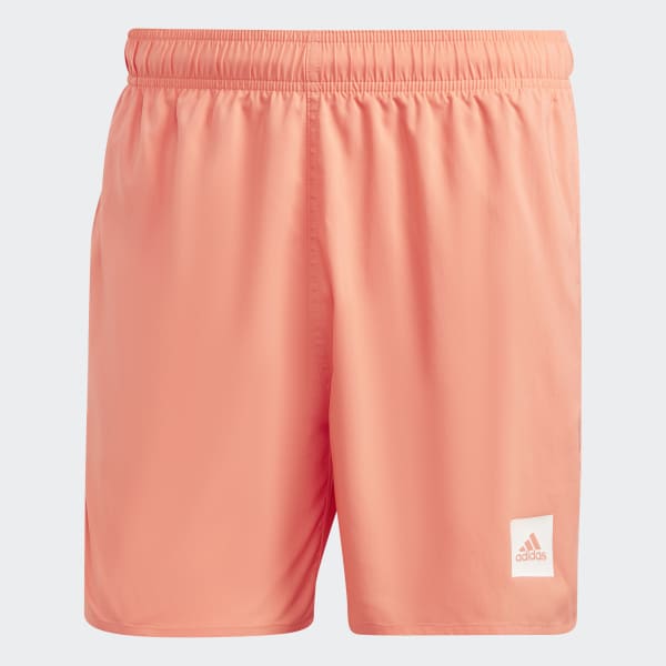 adidas Short Length Solid Swim Shorts - Orange | adidas UK
