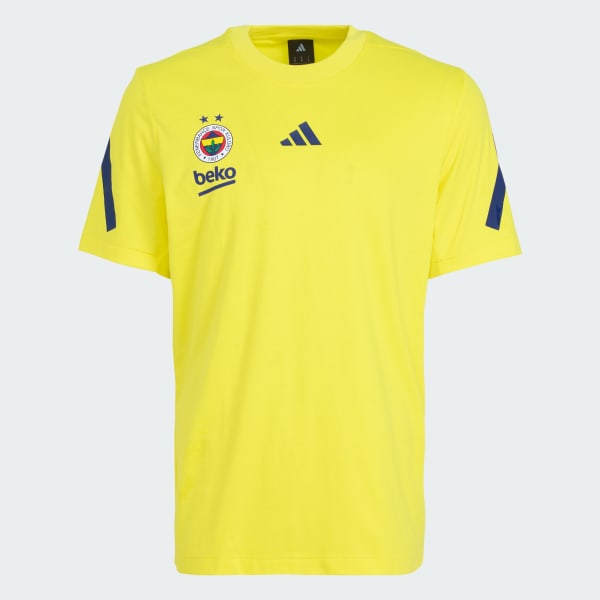 Sari Fenerbahçe Basketbol Erkek Antrenman T-Shirt