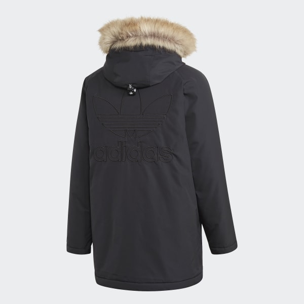 Negro PAD FUR PARKA