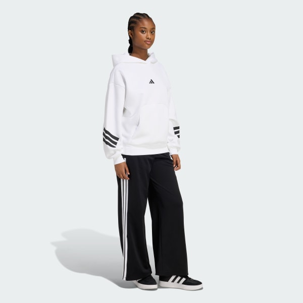 Hvid Future Icons 3-Stripes hættetrøje