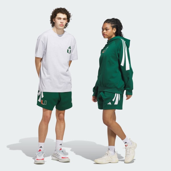 adidas Miami Hurricanes Chapter Basketball Short - Green | Free