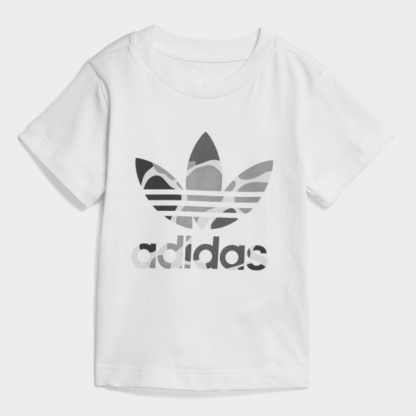 adidas trefoil tee white