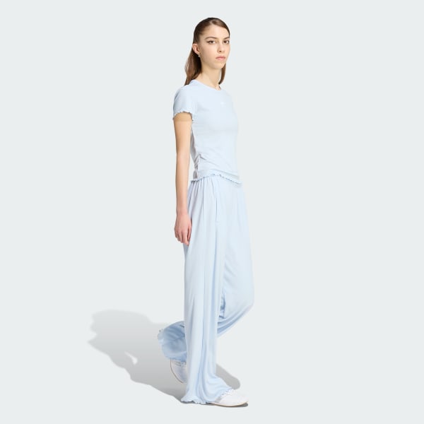 Blue ESSENTIALS SCALLOPED EDGE BABY TEE