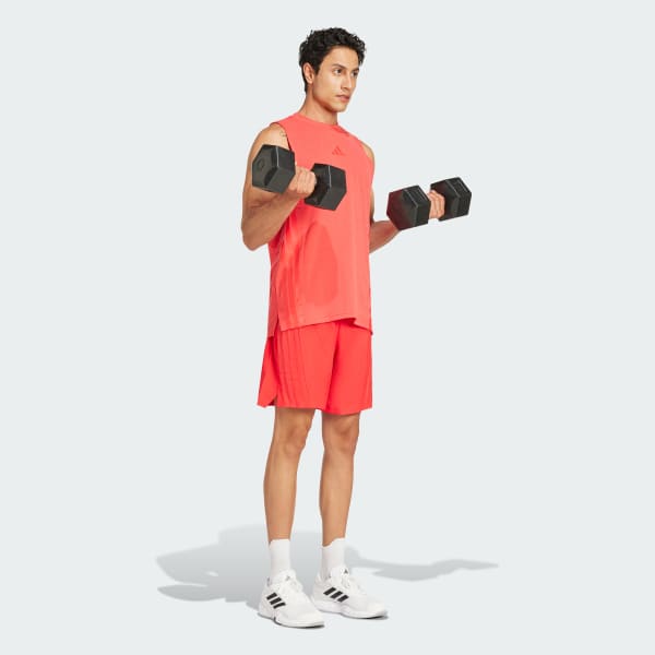 สีแดง เสื้อกล้าม Designed-for-Training 3-Stripes