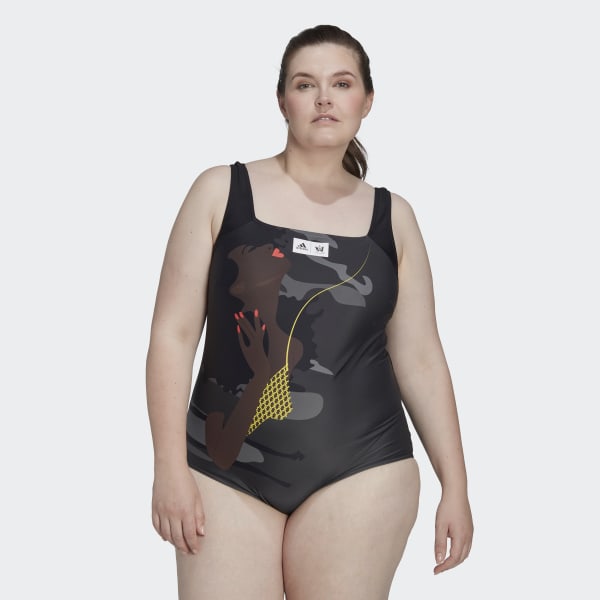 Grey Thebe Magugu Swimsuit (Plus Size)