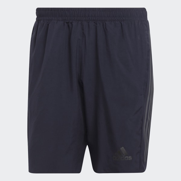 adidas Run Icons Full Reflective 3 Stripes Shorts Blue Free Shipping with adiClub adidas US