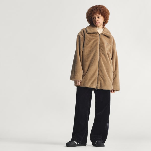 adidas Fur Jacket - Brown | Free Shipping with adiClub | adidas US
