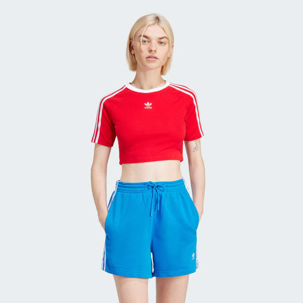 Red 3-Stripes Baby Tee