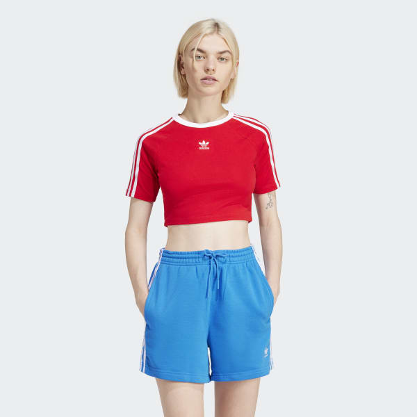 ★★Adairs★★ 3 S BABY TEE IP0662 adidas 3-Stripes Baby Tee - White | Free Shipping with