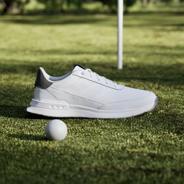 White S2G 24 Leather Spikeless Golf Shoes