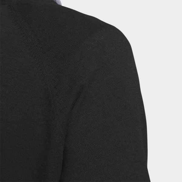 アディダス ADICROSS ジャカード長袖クルネックセーター メリノウール 黒 adidas（アディダス）の「ADICROSS ジャカード長袖クルーネック