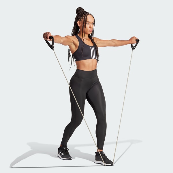 Negro Top Deportivo Powerimpact Training Soporte Medio Mix Mat Iteration