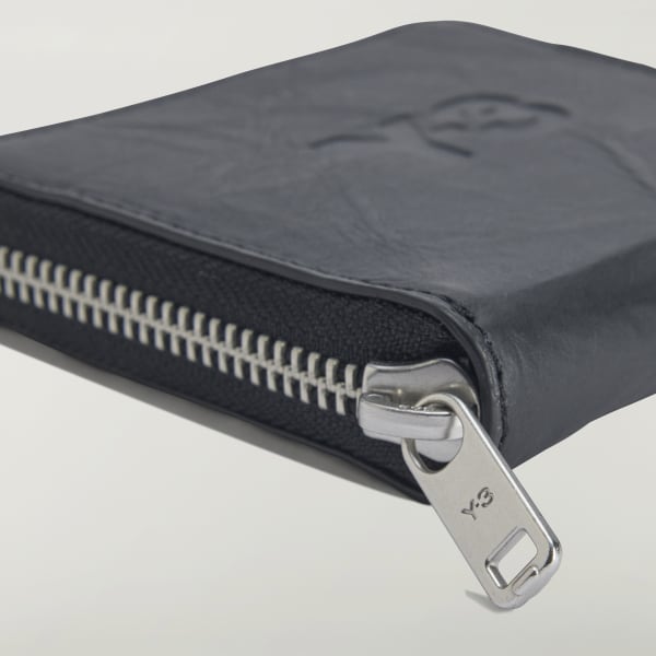 アディダス Y-3 CRINKLE LEATHER WALLET - ブラック